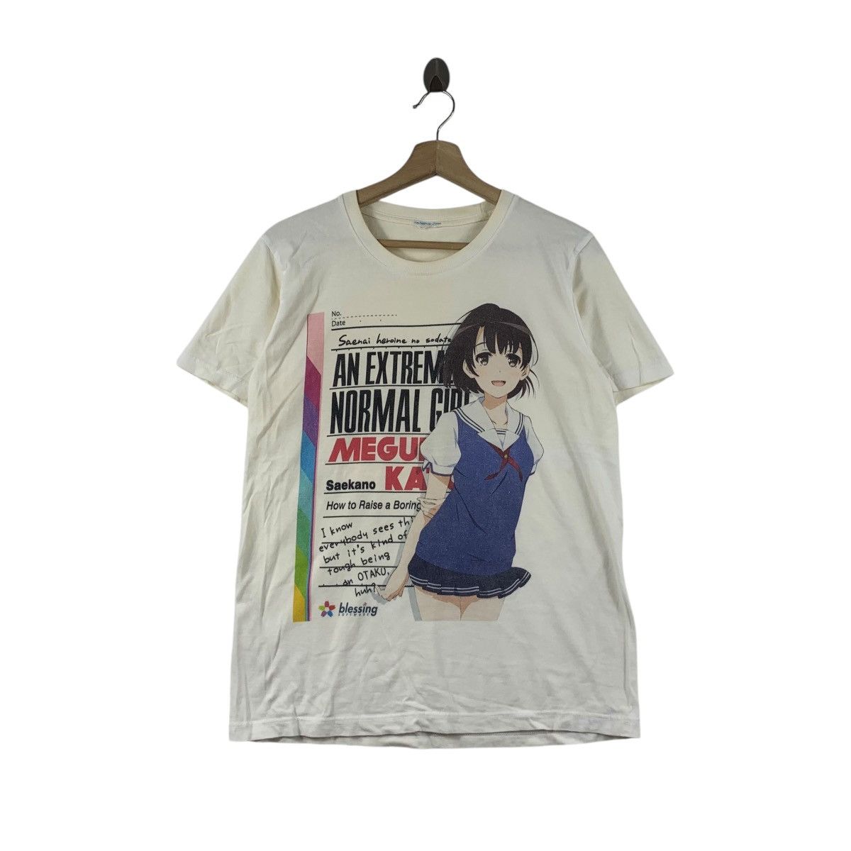 Vintage SAEKANO KATO MEGUMI How To Raise A Boring Girlfriend Tee Size US M / EU 48-50 / 2 - 1 Thumbnail