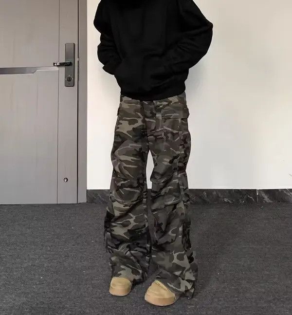 VIBE Retro camouflage street workwear hip hop casual pants Size US 32 / EU 48 - 2 Thumbnail