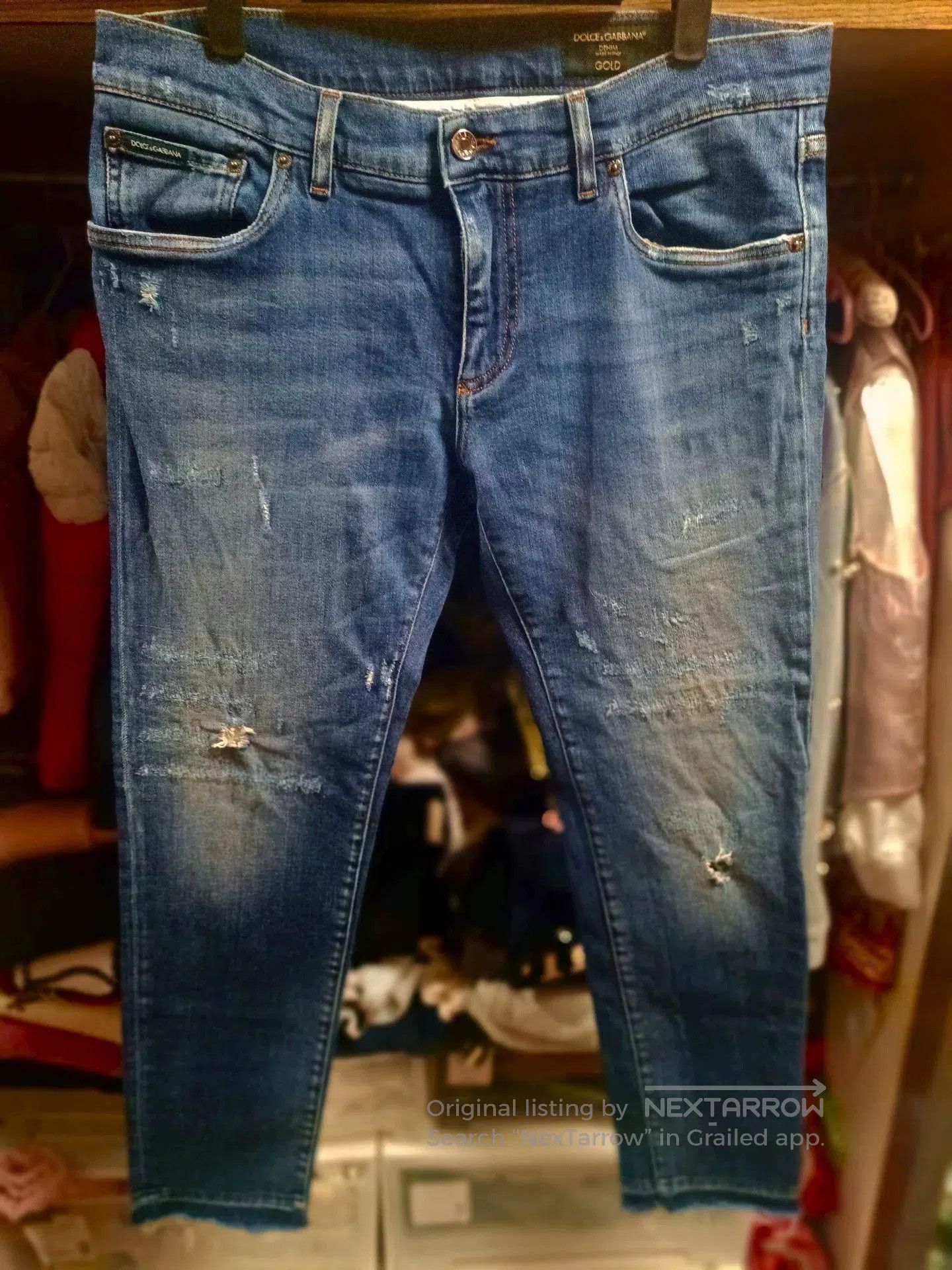 Dolce & Gabbana Dolce&Gabbana Gold Jeans. Size US 34 / EU 50 - 1 Thumbnail