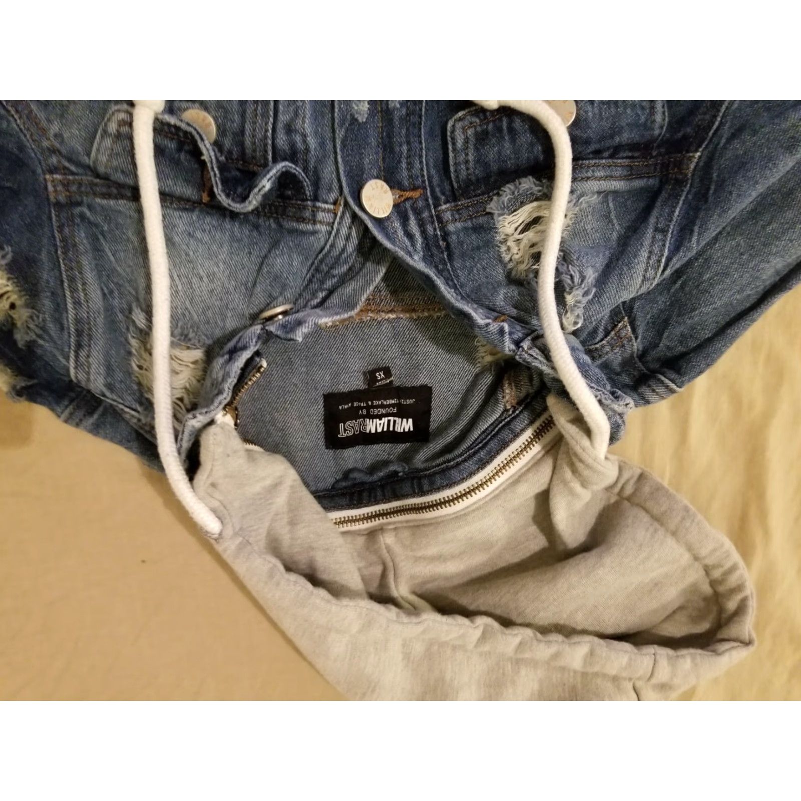 Denime Womens William Rast Denim Jacket XS Hooded Jacket Denim Women Blue Size 26" / US 2 / IT 38 - 3 Thumbnail