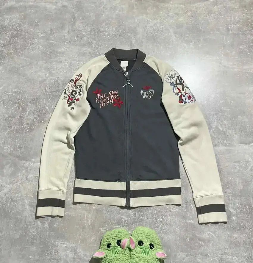 Diesel Vintage Y2K Diesel Skull Vandals embroidered logo Zip bomber Size US M / EU 48-50 / 2 - 2 Thumbnail