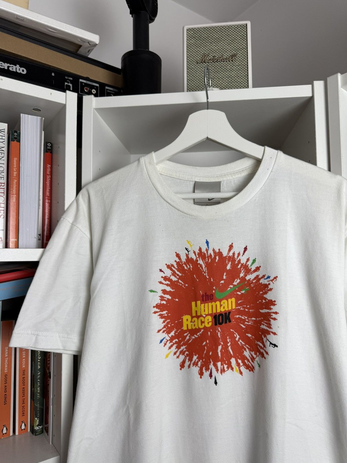Humanrace × Nike × Vintage Vintage y2k Nike Human Race white t-shirt L baggy running Size US L / EU 52-54 / 3 - 3 Thumbnail