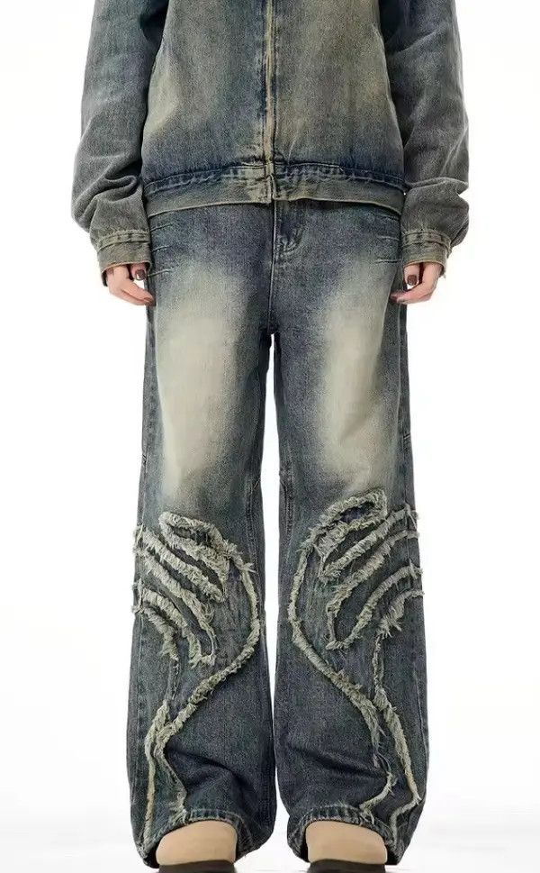Japanese Brand Kuriyama x Etou Distressed Washed Y2k Denim Size US 28 / EU 44 - 6 Thumbnail