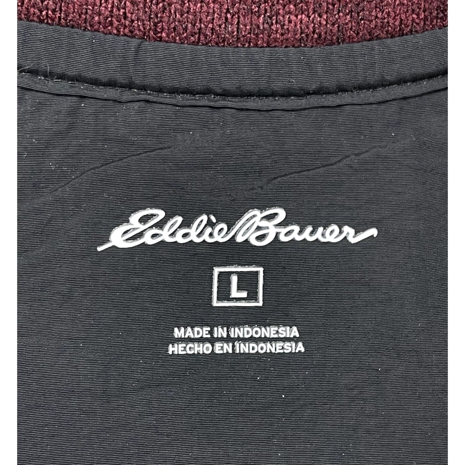 Eddie Bauer Eddie Bauer Mens Sz L Sweater Fleece Pullover Jacket 1/4 Zip Maroon Size US L / EU 52-54 / 3 - 3 Thumbnail