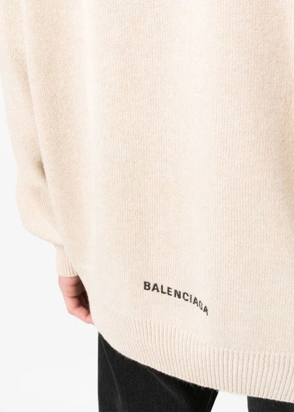 Balenciaga o1mt1gz0924 Sweater in Beige Size US L / EU 52-54 / 3 - 2 Thumbnail