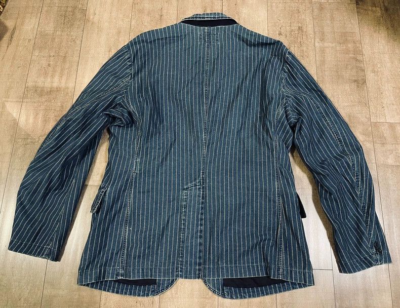 RRL Ralph Lauren RRL Ralph Lauren Vertical striped blue dyed indigo retro A Size US L / EU 52-54 / 3 - 6 Thumbnail