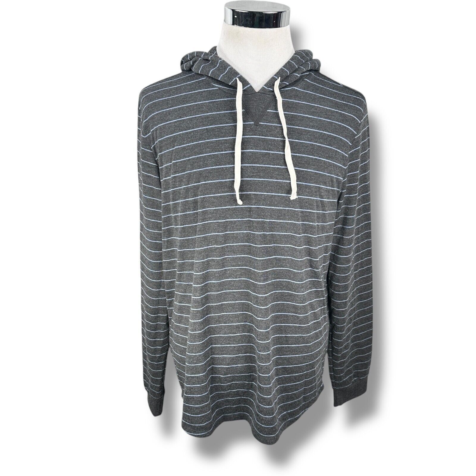 Marine Layer Marine Layer Hoodie Men’s Large Gray Blue Striped Stretch Size US L / EU 52-54 / 3 - 1 Thumbnail