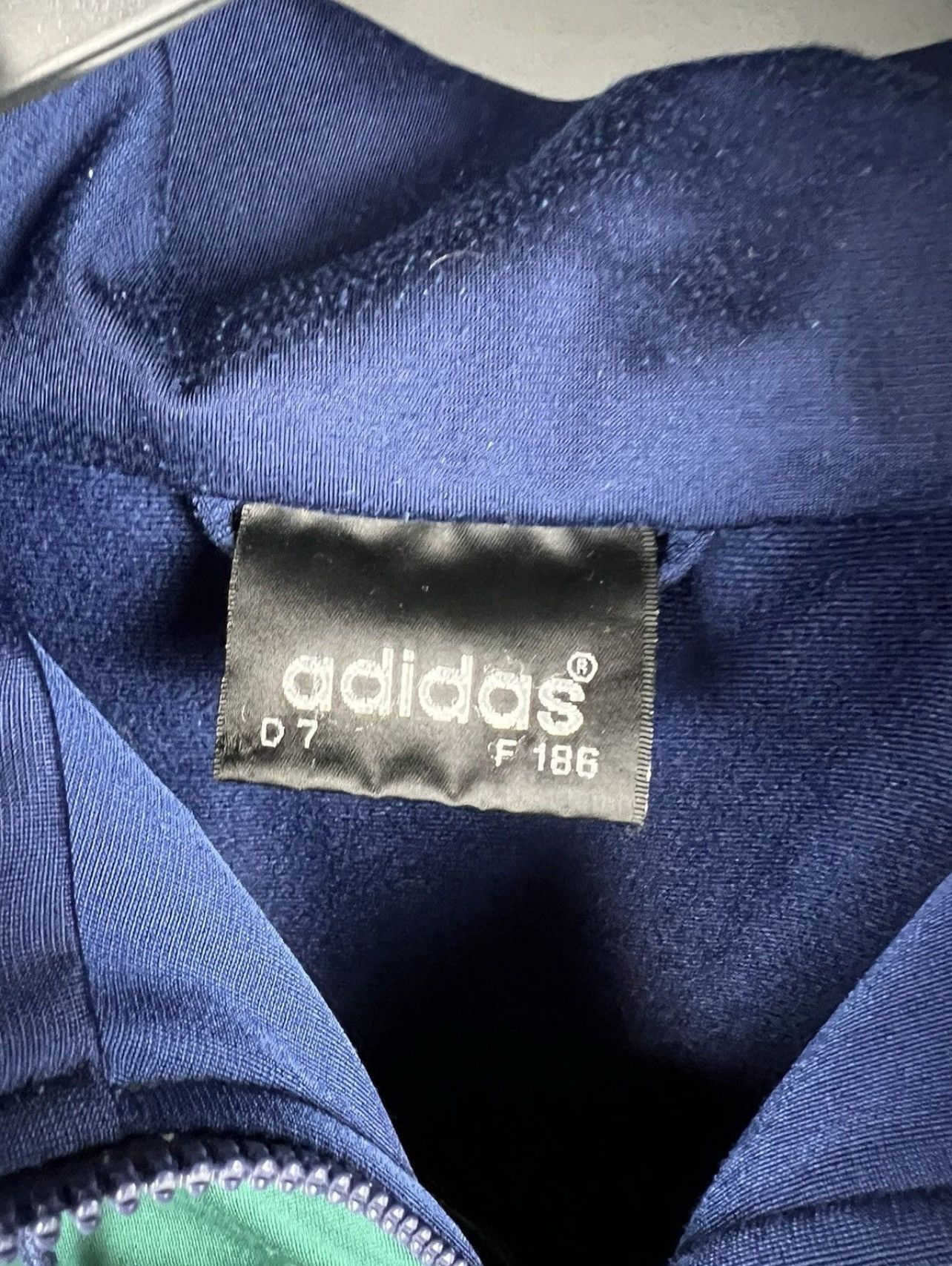 Adidas × Vintage Vintage 80s Adidas Jacket Tracksiut Navy Blue Jacket Size US L / EU 52-54 / 3 - 5 Thumbnail