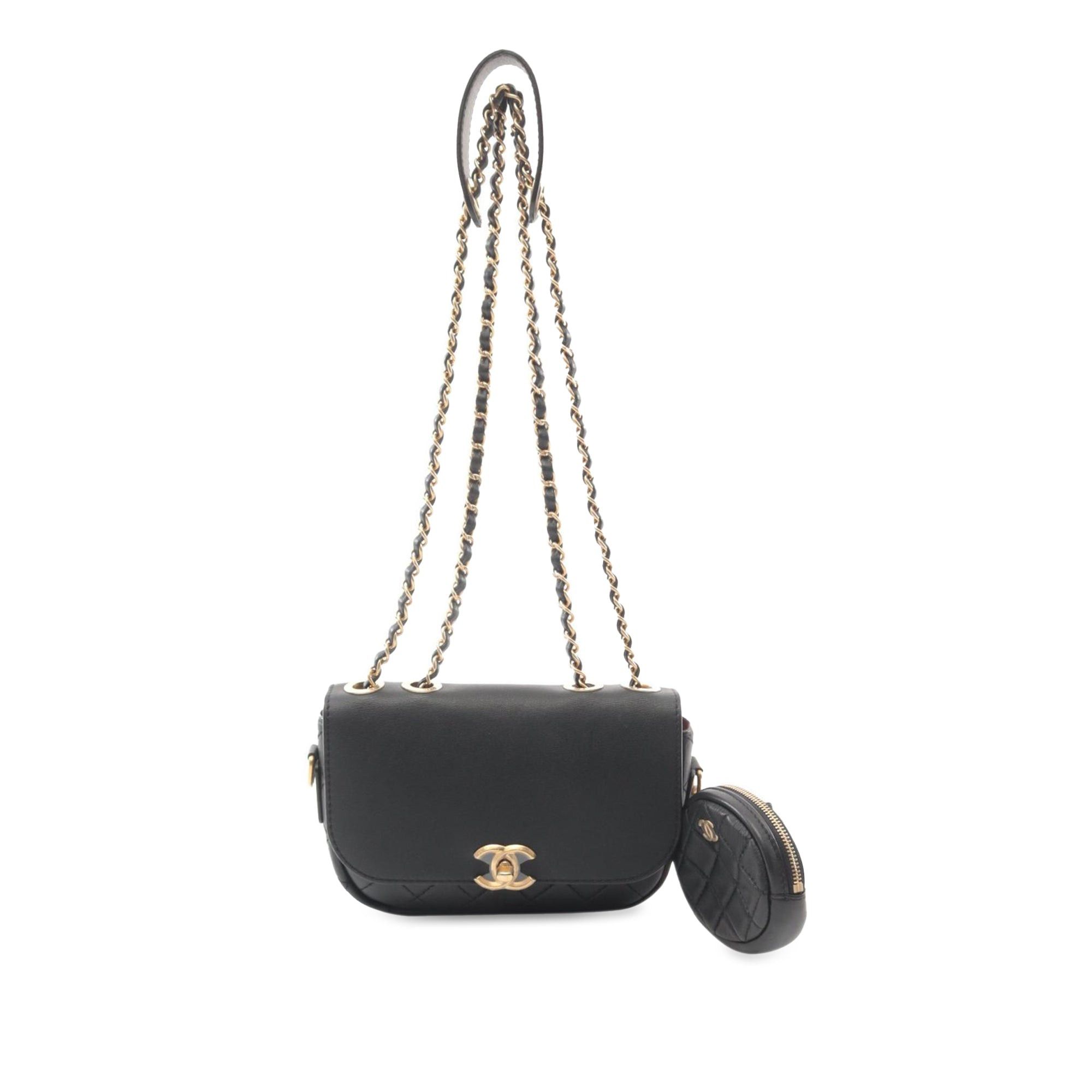 Chanel Chanel Quilted Calfskin Multi Pouching Flap Black Size ONE SIZE - 1 Thumbnail