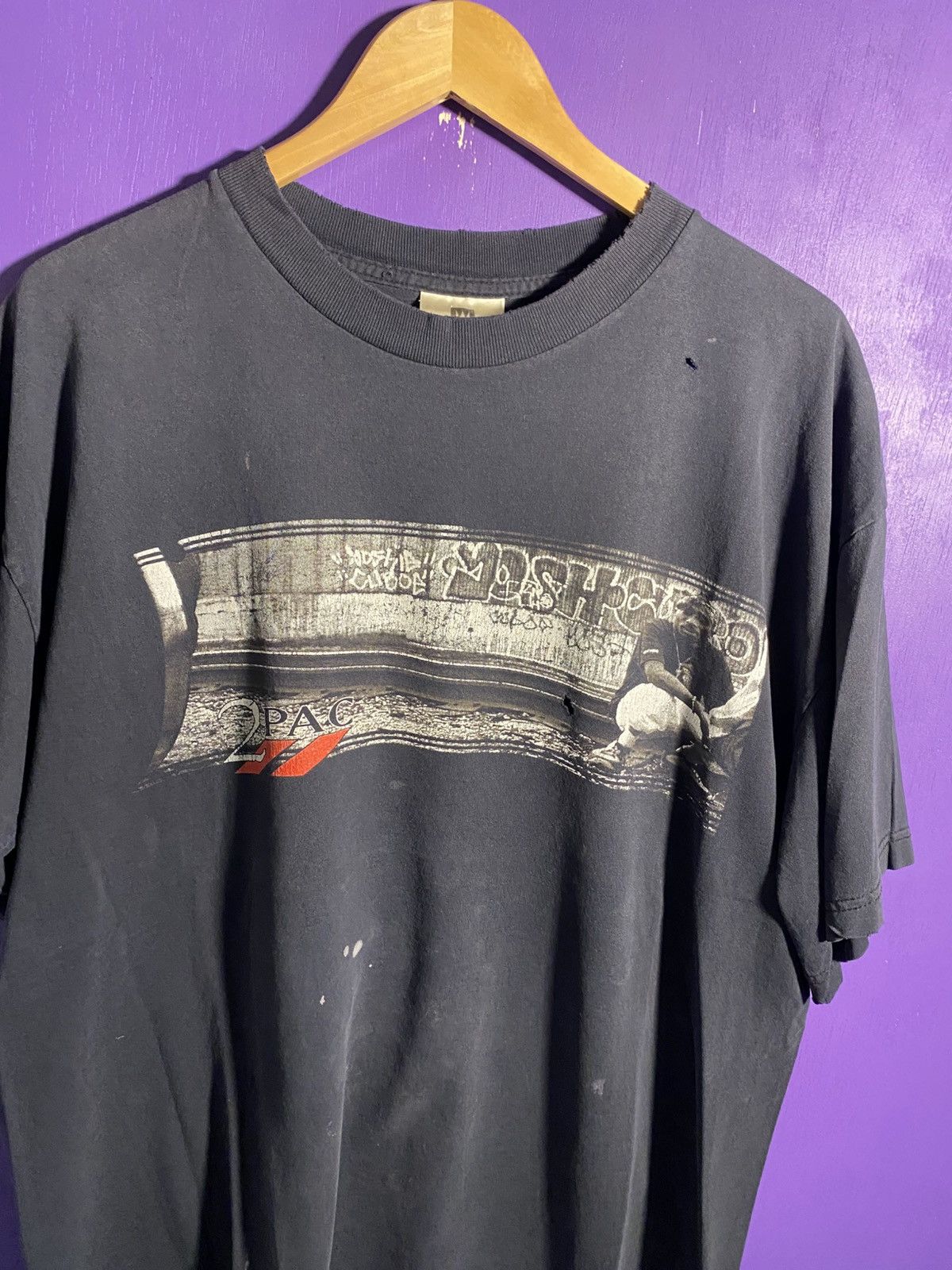 Rap Tees Vintage 1999 Tupac faded box logo rap promo t-shirt Size US XL / EU 56 / 4 - 3 Thumbnail