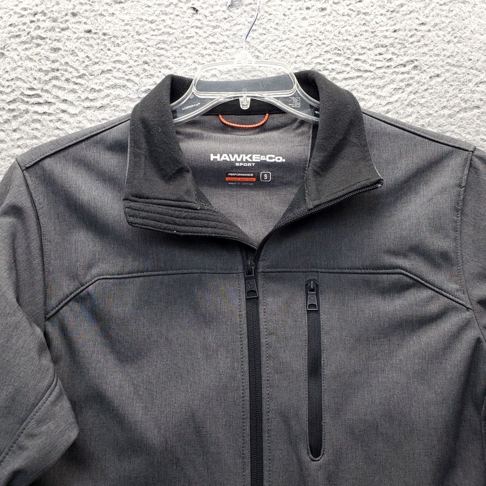Vintage Hawkes & Co. Dynamic Sport Fiber Jacket Mens Small Gray Windbreaker Lightweight Fleece Lined Size US S / EU 44-46 / 1 - 7 Thumbnail