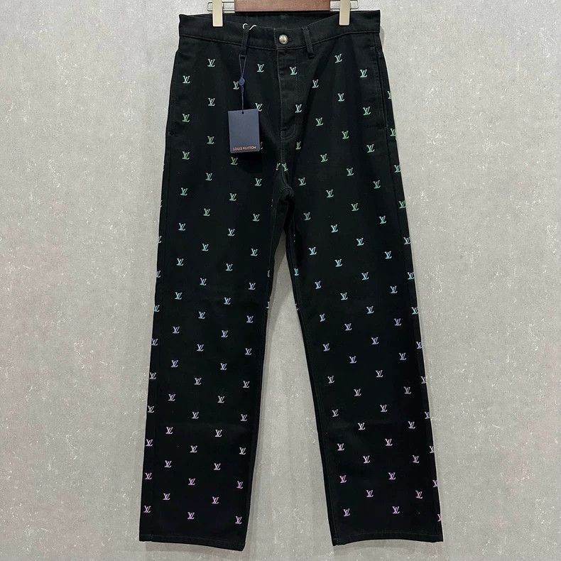 Louis Vuitton Monogram Embroidered Jeans - dmc