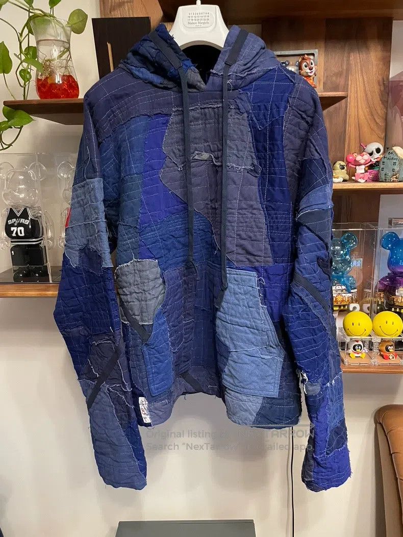 Greg Lauren Greg Lauren Heavy ancient fabric patchwork hooded coat Size US M / EU 48-50 / 2 - 1 Thumbnail