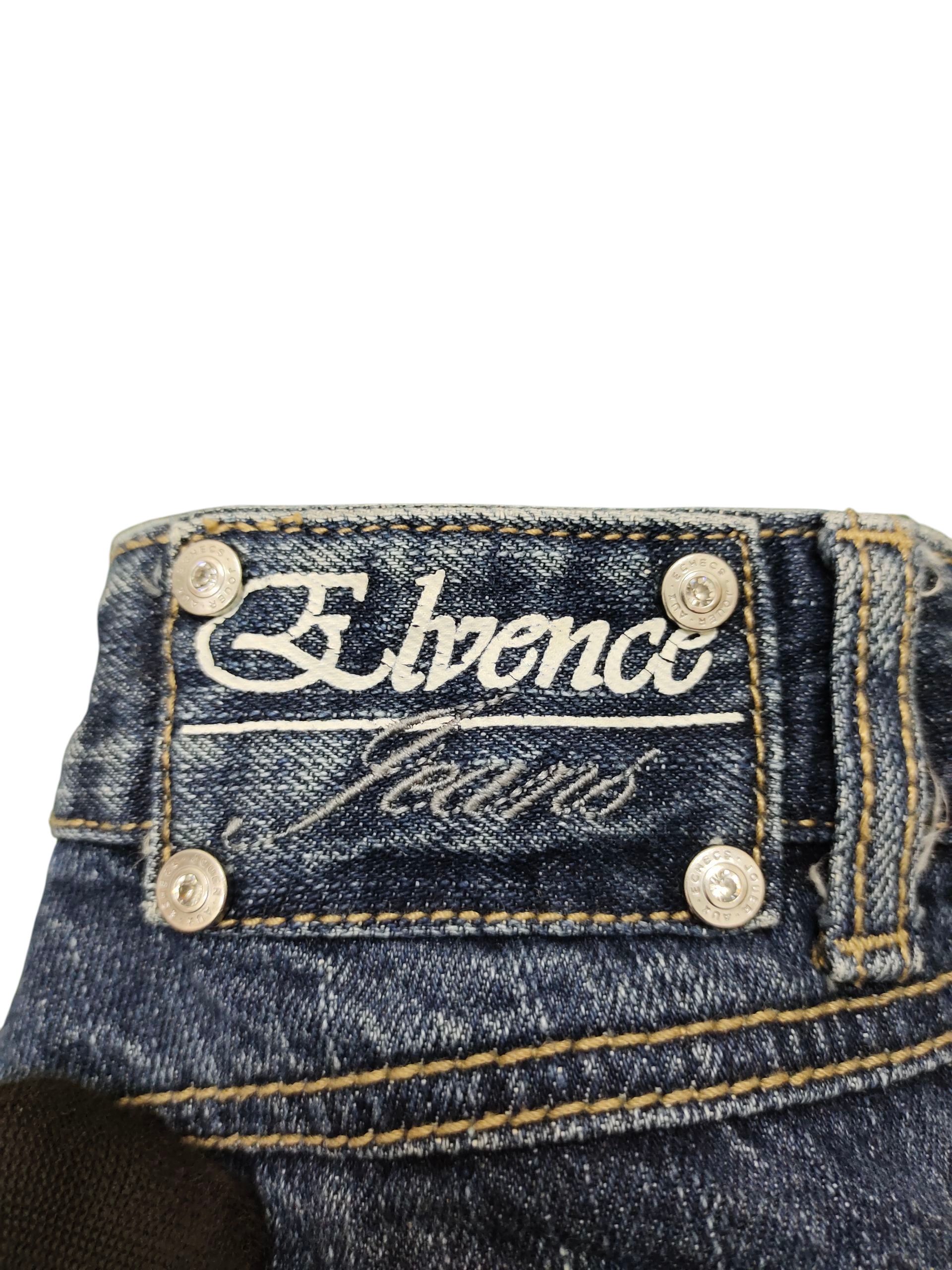 Flare Jeans Elvence Painted Distress Denim Bootcut Low Rise