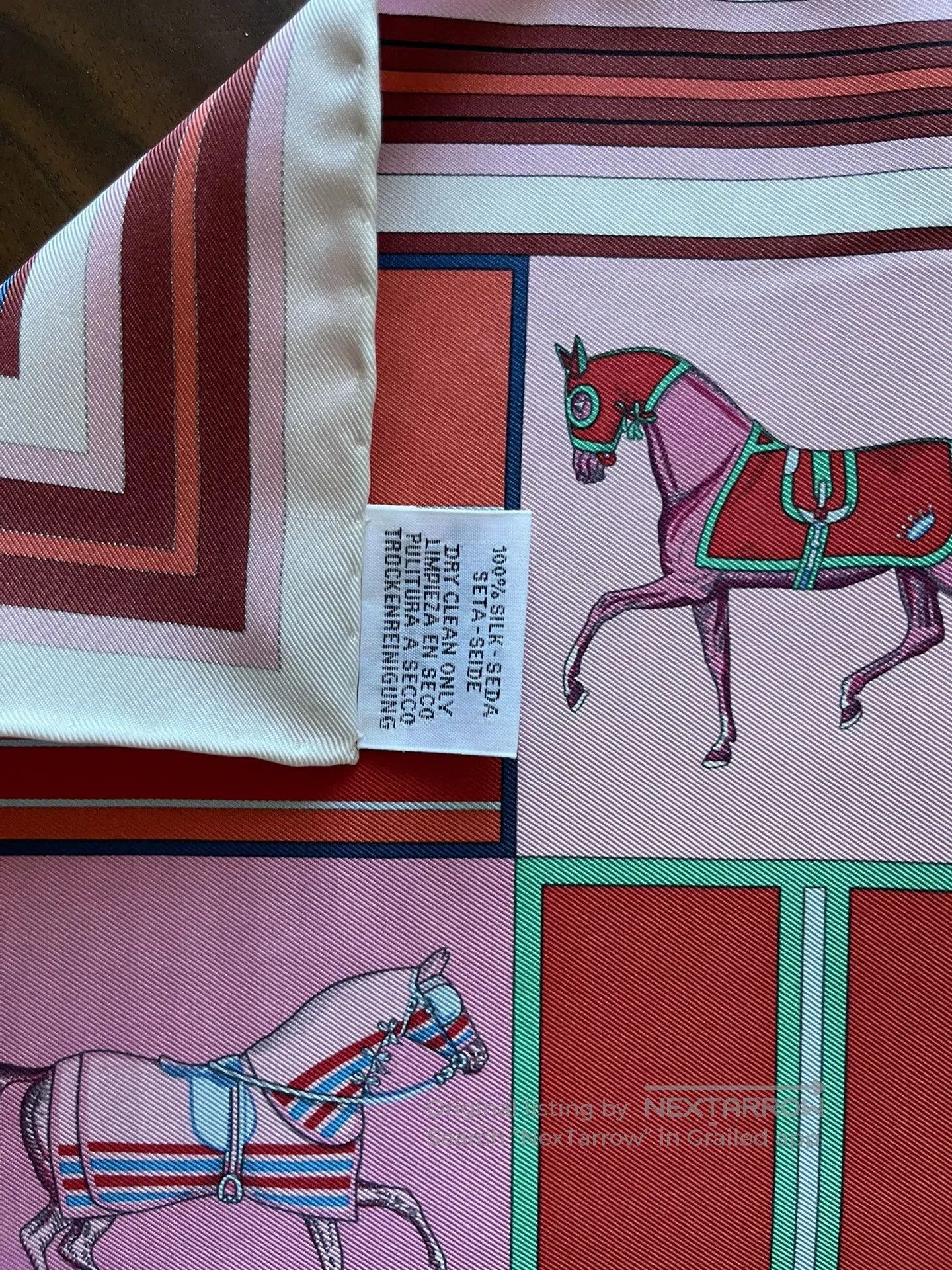 Hermes Hermès Silk Scarf Eight Horses 45x45. Size ONE SIZE - 4 Thumbnail