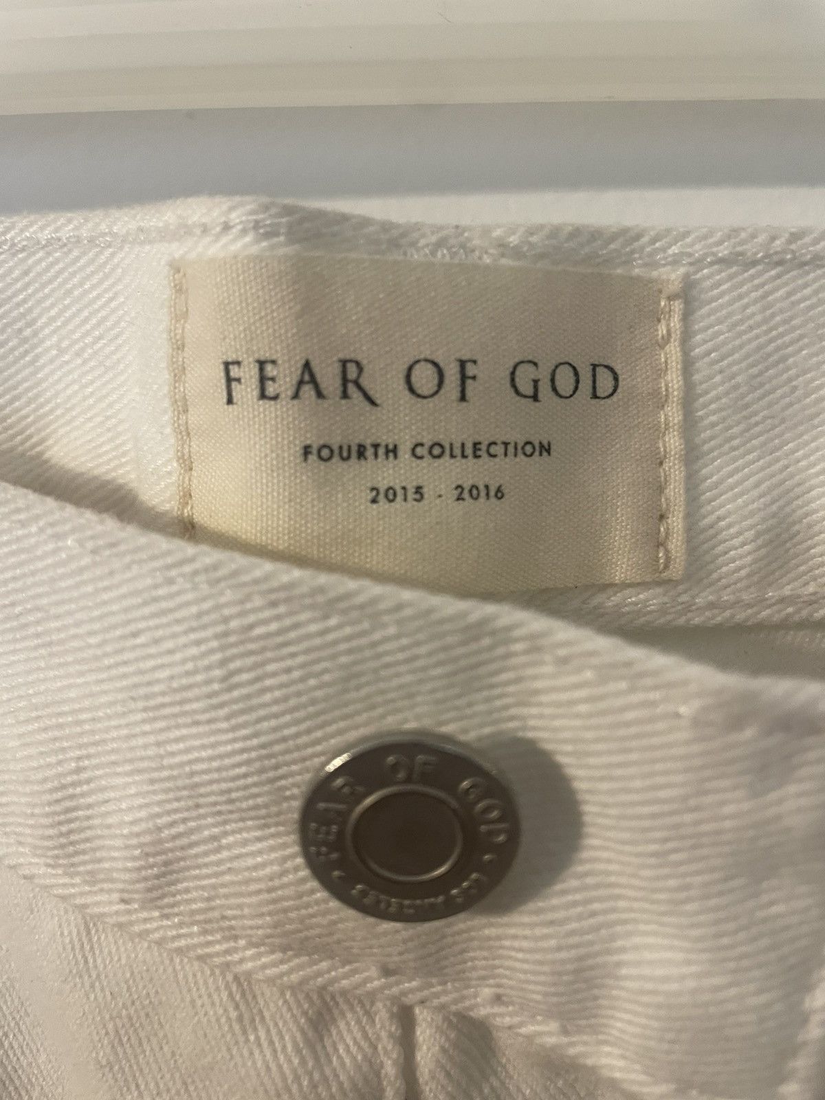 Fear of God Fear of god white denim size 33 Size US 33 - 5 Thumbnail