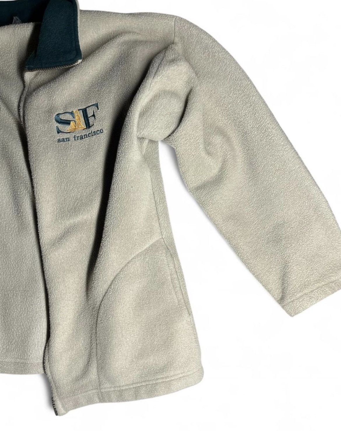 Other Vtg 90s SAN FRANCISCO Fleece Jacket Full Zip Tan Green XL Size US L / EU 52-54 / 3 - 3 Thumbnail