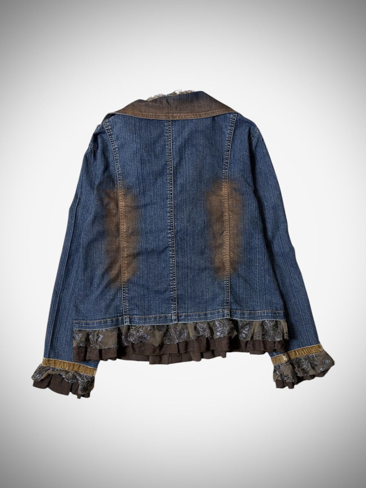 Vintage BUGGARI - Denim Blazer Fairy Style Size L / US 10 / IT 46 - 6 Thumbnail
