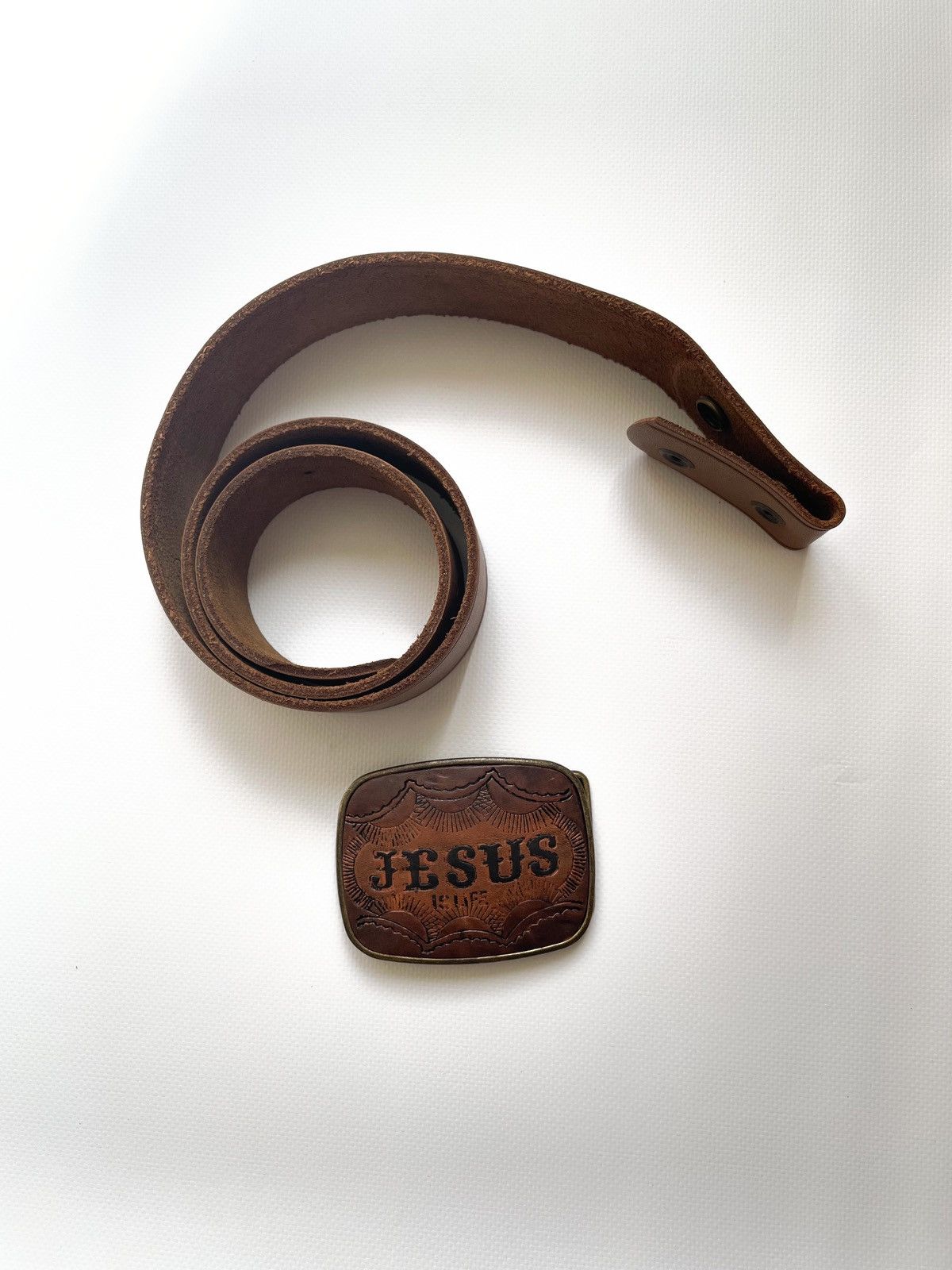 Dsquared2 Vintage Dsquared2 Buckle Jesus is Life Belt Dsquared Size ONE SIZE - 11 Thumbnail