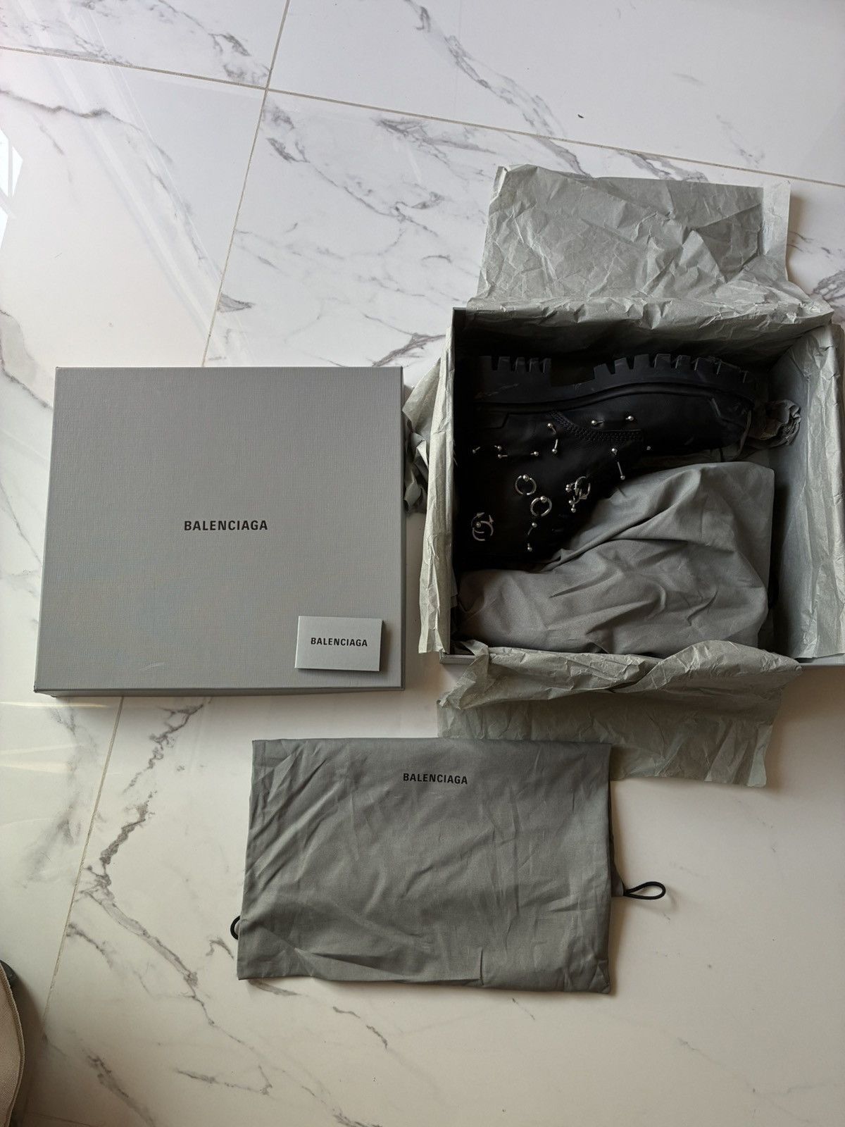 Balenciaga Pierced Strike Distressed Boots Size US 11 / EU 44 - 9 Thumbnail