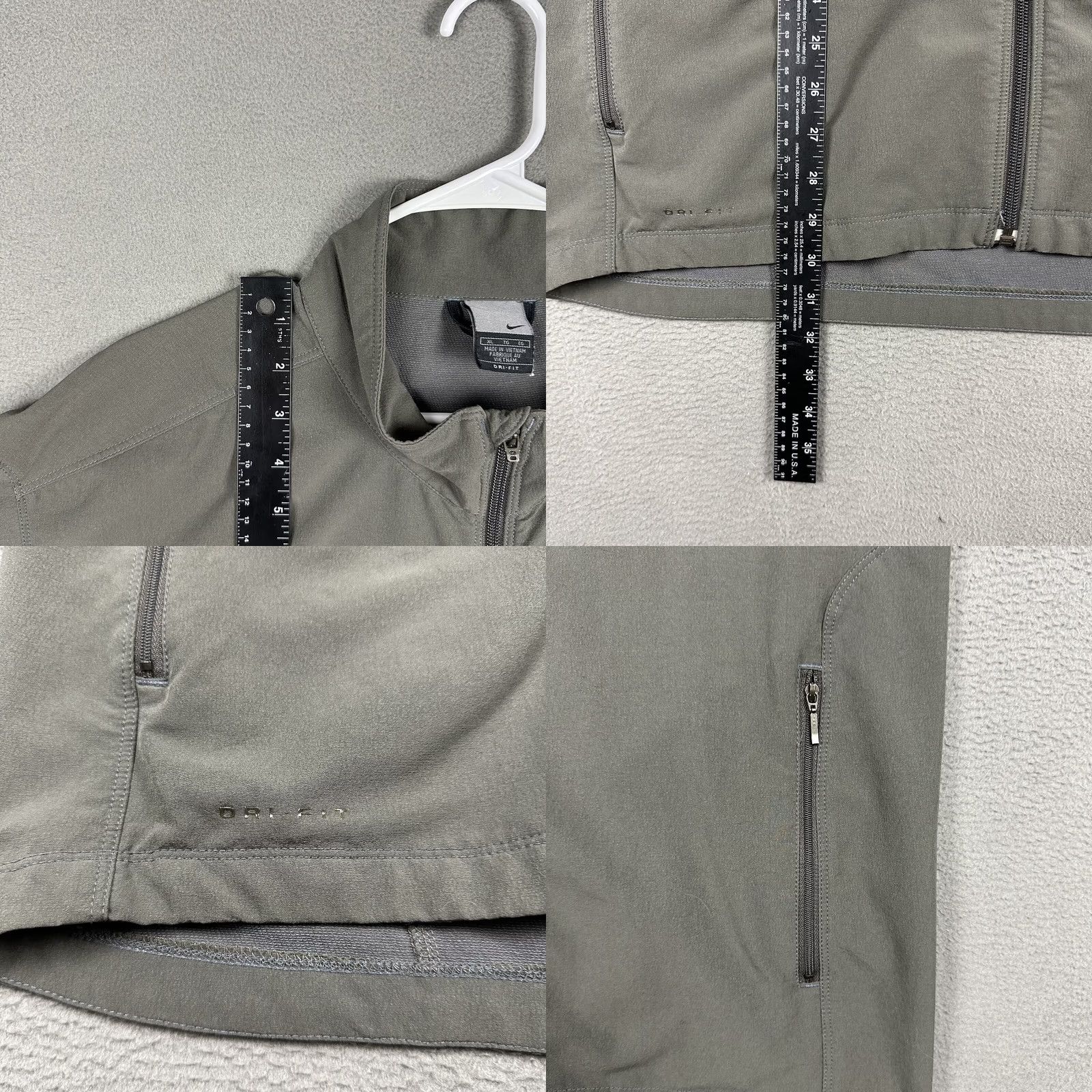 Nike Nike Dri-Fit Jacket Mens XL Gray Full Zip Lightweight Breathable Golf Gym Dri-Fit Size US XL / EU 56 / 4 - 10 Thumbnail