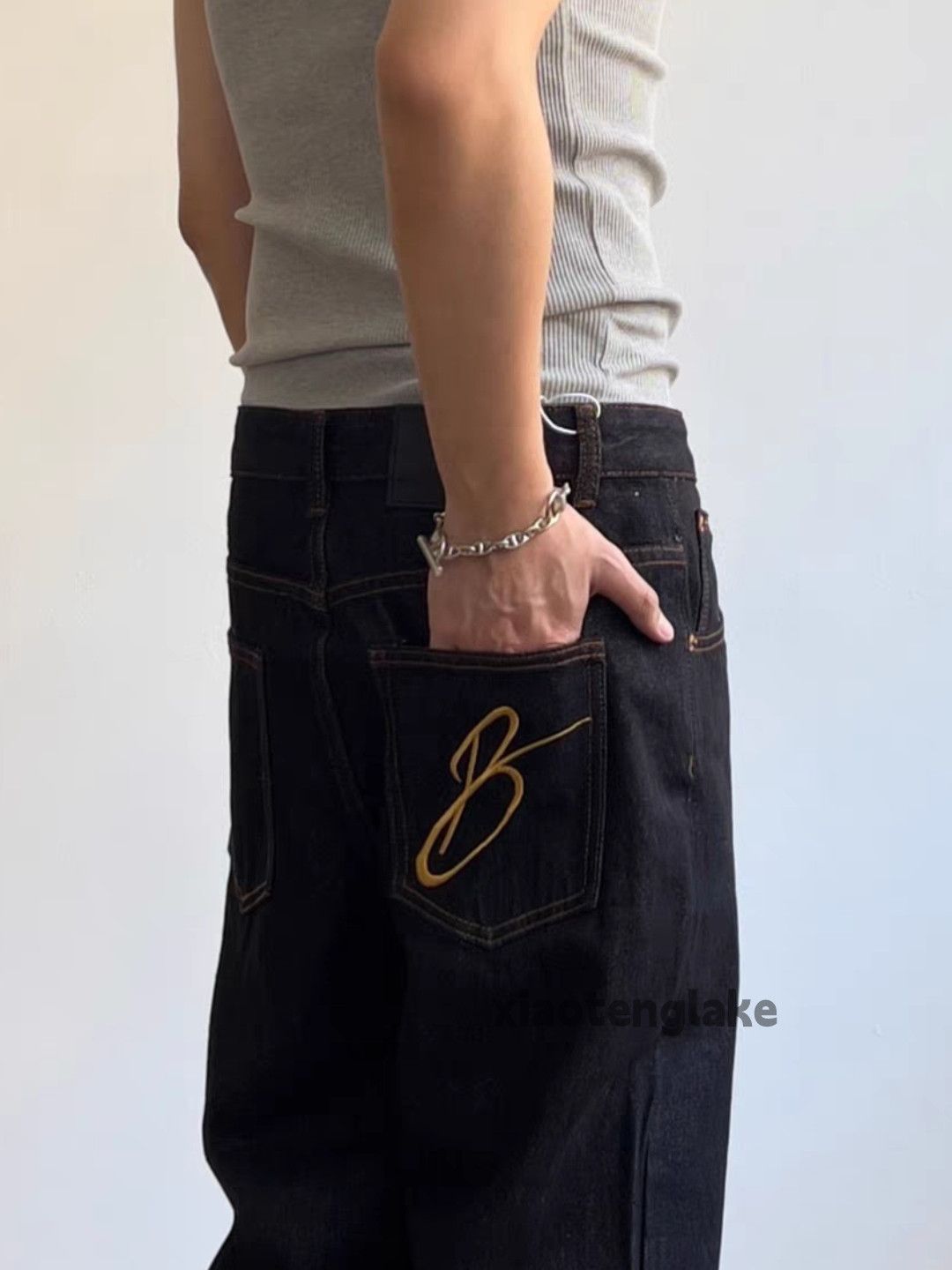 Jean zx vintage loose baggy flared hiphop bootcut y2k jeans Size US 28 / EU 44 - 4 Thumbnail