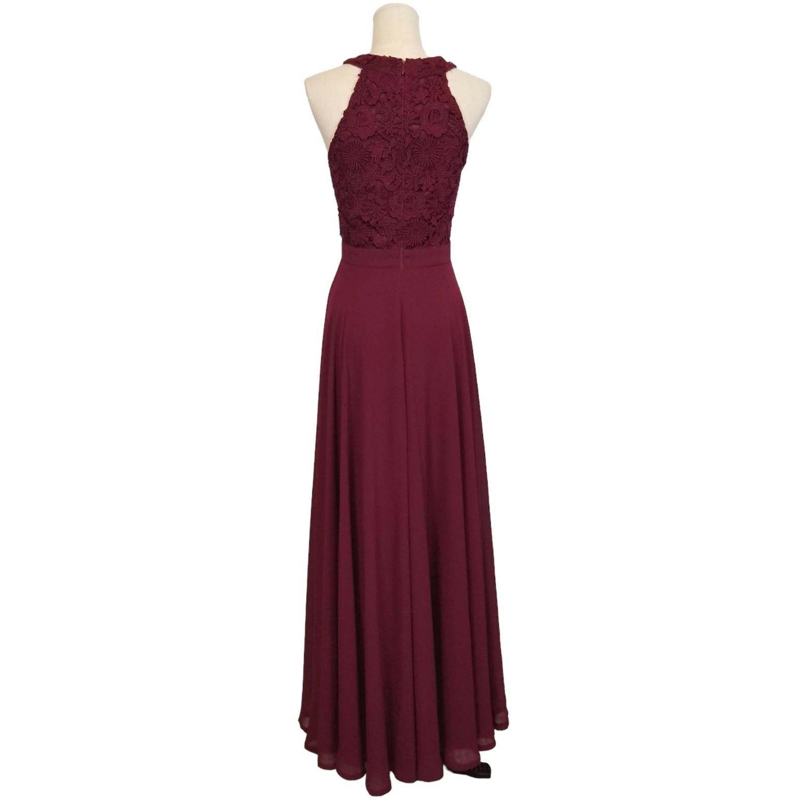 Lulus Lulu's Picture Perfect Lace Maxi Dress Burgundy Red Sz Small Size S / US 4 / IT 40 - 4 Thumbnail