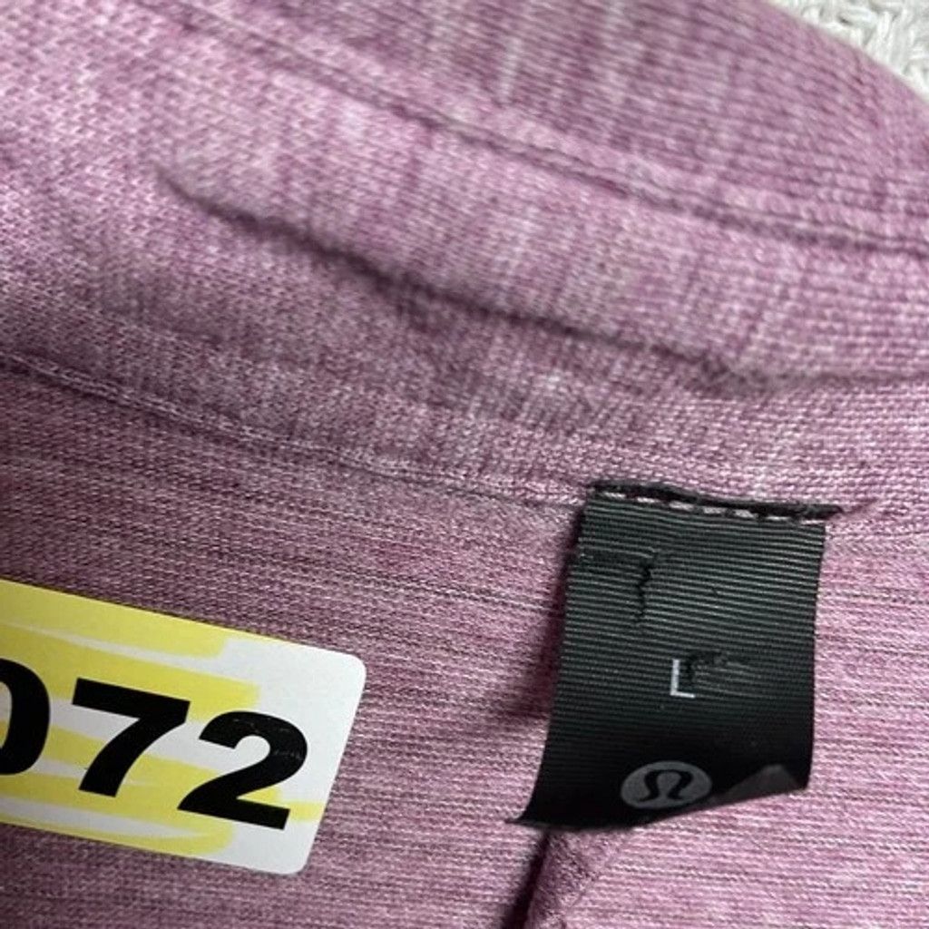 Lululemon Lululemon Evolution Heathered Plum Polo Shirt Men Large Size US L / EU 52-54 / 3 - 3 Thumbnail