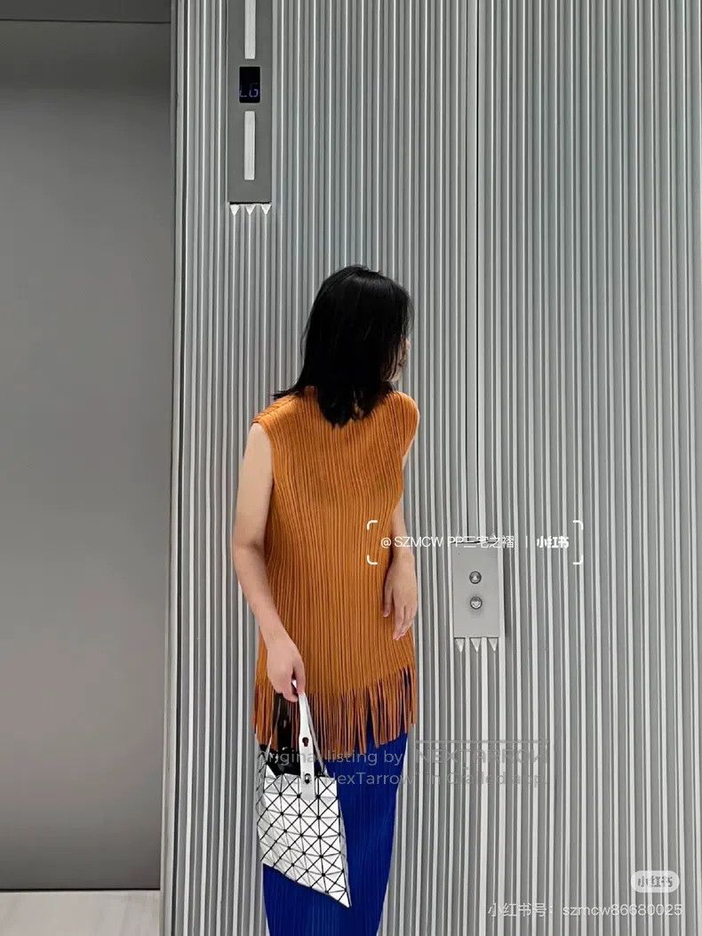 Issey Miyake Issey Miyake size:one size Brown Fringed Top Size XXS / US 00 / IT 34 - 7 Thumbnail