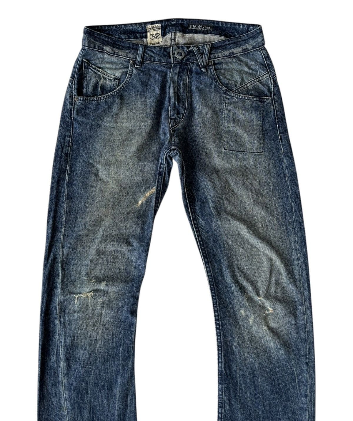 Marithe + Francois Girbaud RARE🔥DISTRESSED DENIM VOLCOM SLERGO JEANS MFG PPFM STYLE Size US 33 - 5 Thumbnail
