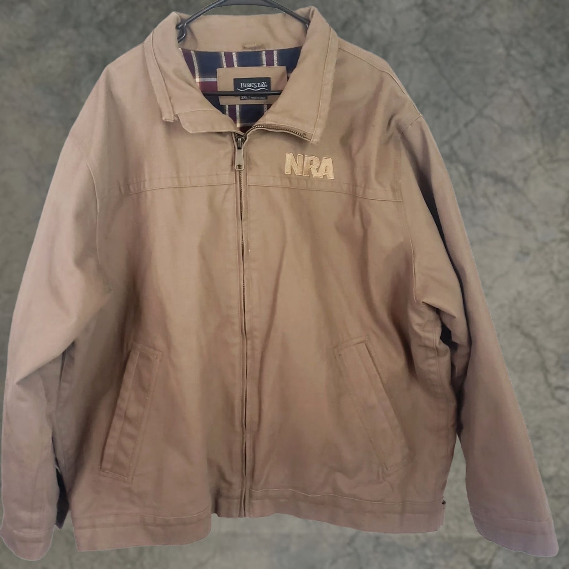 Vintage Burks Bay Jacket Mens 2XL XXL Cotton Flannel Lined Full Zip NRA National Rifle Size US XXL / EU 58 / 5 - 1 Thumbnail