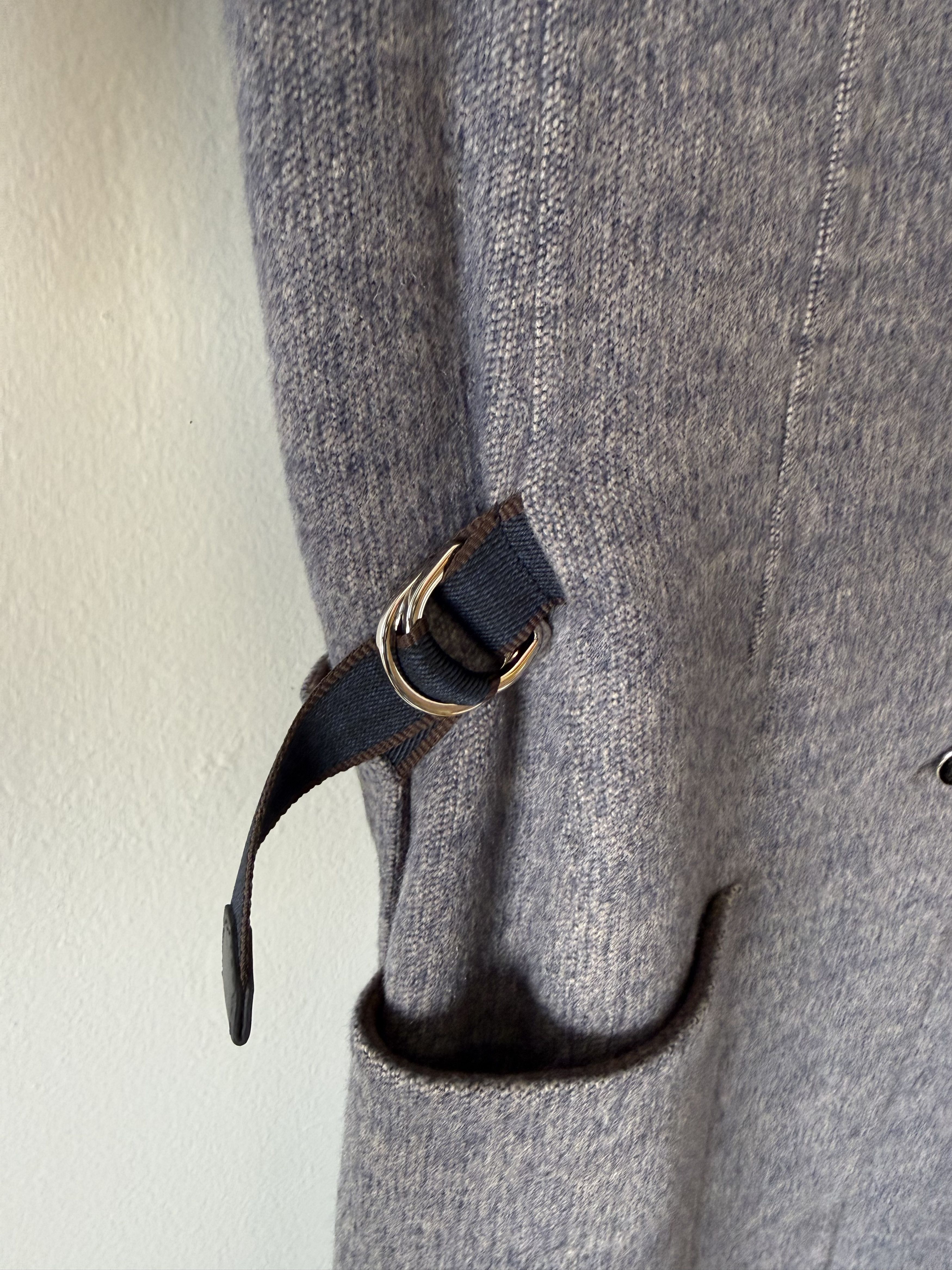 Hermes Hermes Grey Mélange Double Faced Cashmere Belted Coat Size S / US 4 / IT 40 - 6 Thumbnail