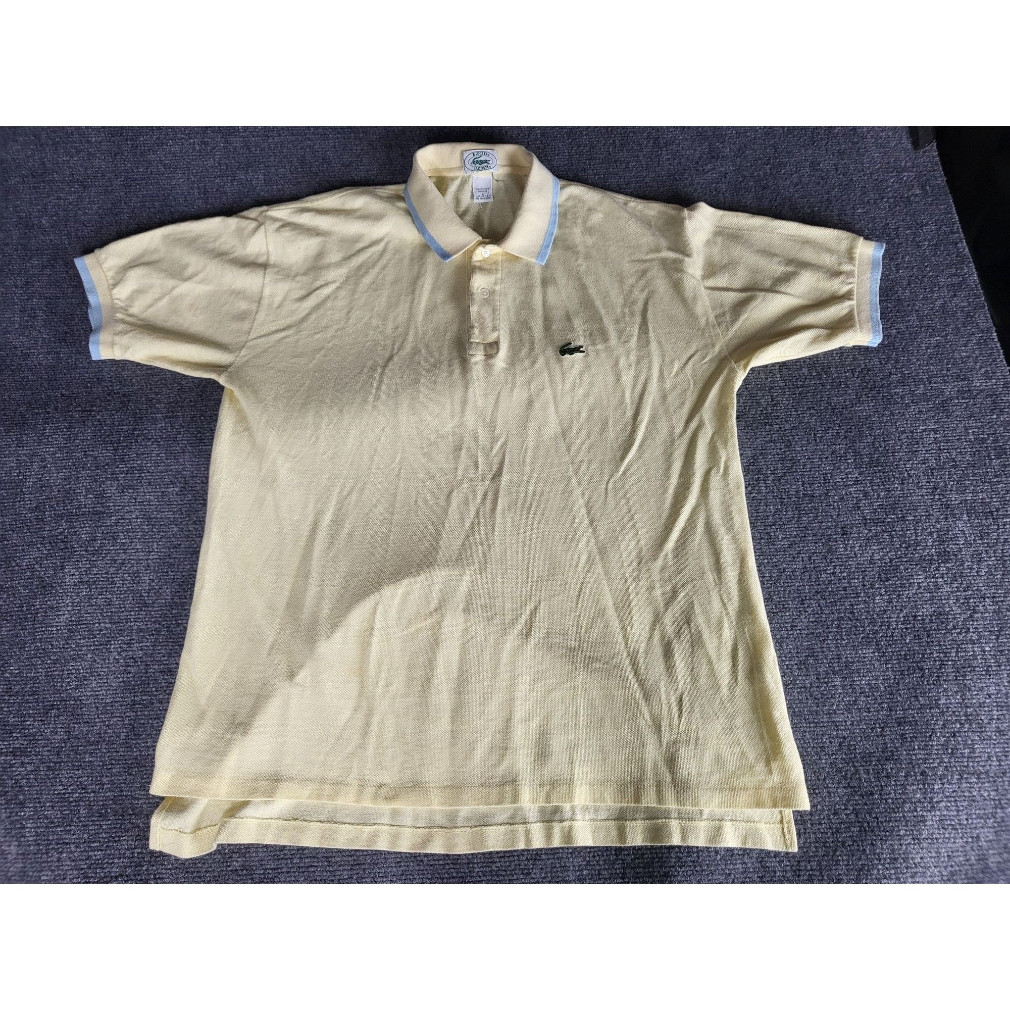 Lacoste Vtg Izod Lacoste Polo Shirt Men Sz L Yellow Embroidered Clas Size US L / EU 52-54 / 3 - 1 Thumbnail