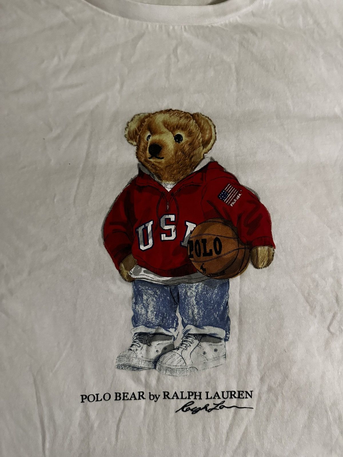 Polo Ralph Lauren Polo Ralph Lauren Bear Tee Basketball Size US L / EU 52-54 / 3 - 2 Thumbnail