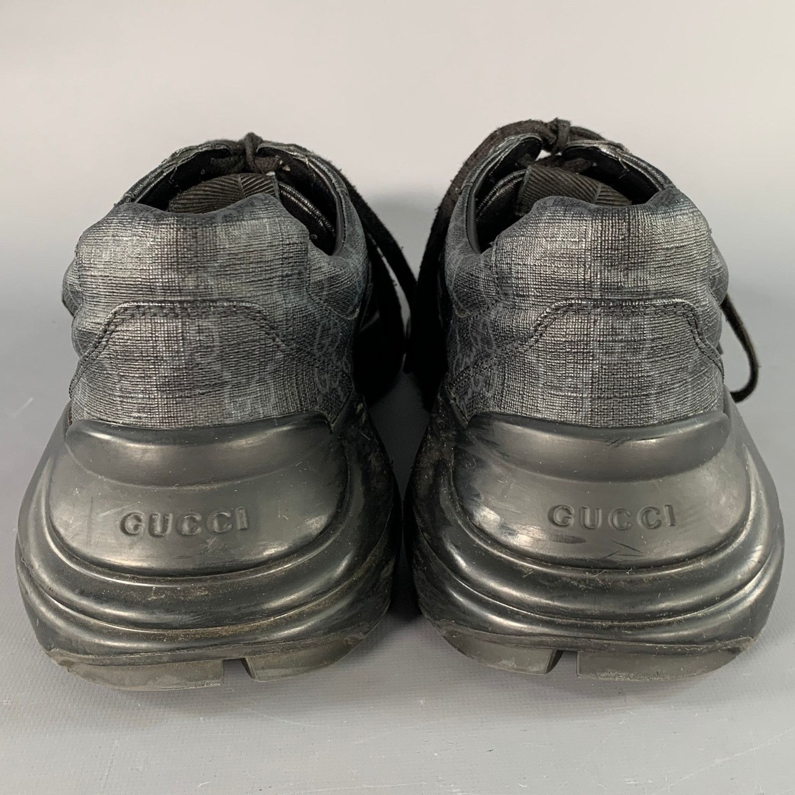 Gucci GUCCI Size 10.5 Guccissima Black Grey Monogram Sneakers Size US 10.5 / EU 43-44 - 3 Thumbnail