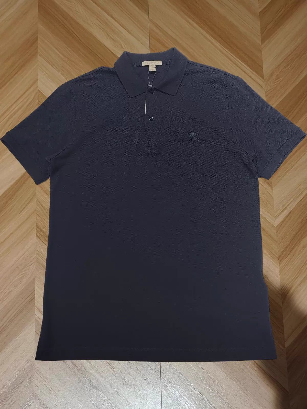 Burberry Burberry Navy Blue Horseferry Polo Shirt M 99 New with Tags Size US M / EU 48-50 / 2 - 1 Thumbnail
