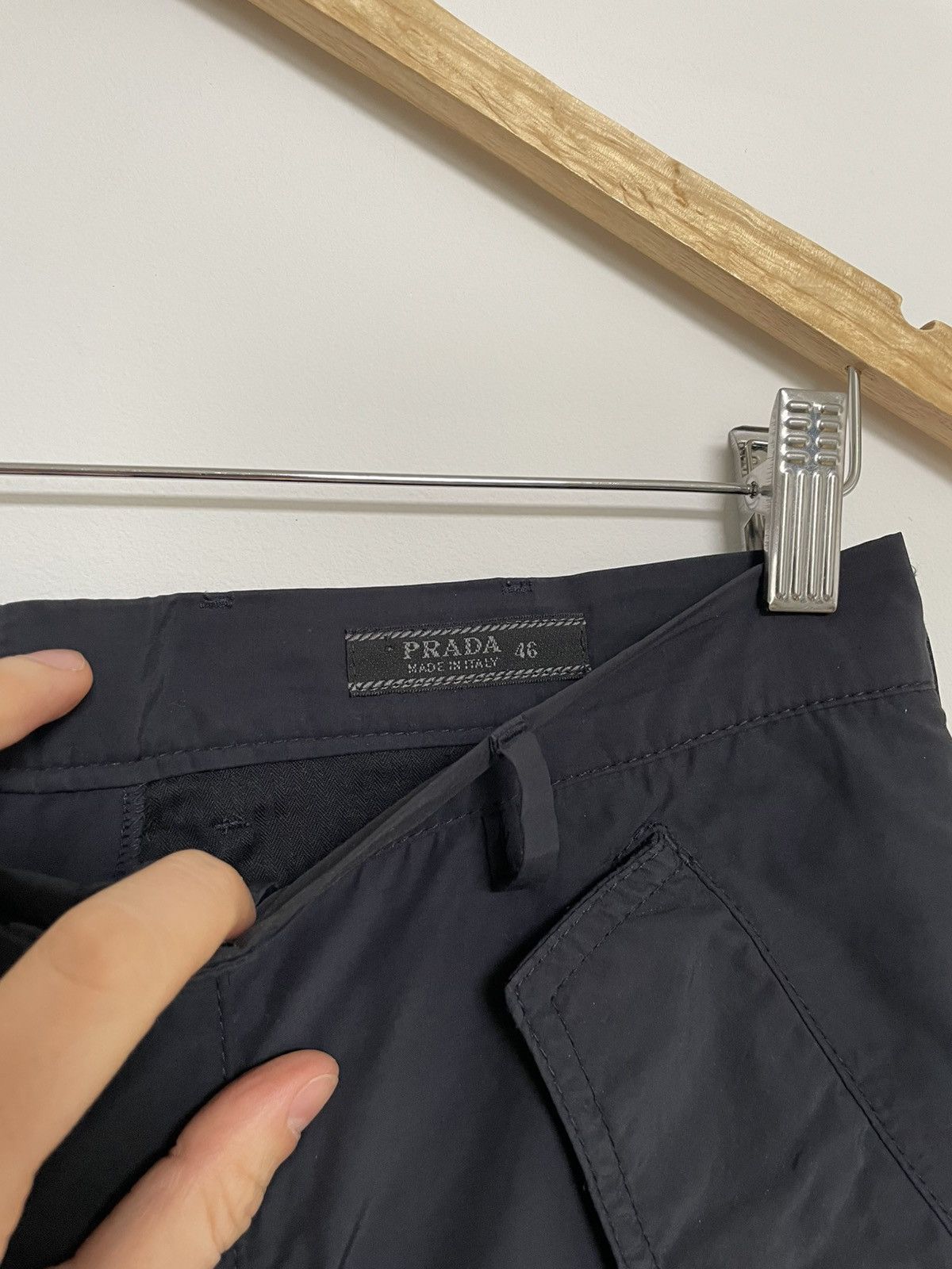 Prada Prada cotton nylon trouser dark navy Size US 30 / EU 46 - 4 Thumbnail