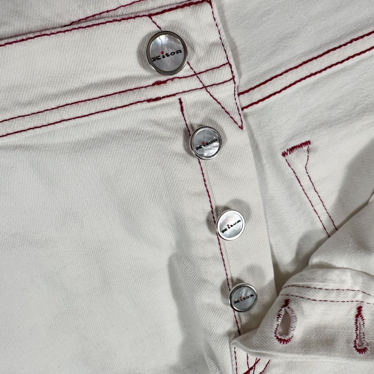 Kiton KITON Limited Edition Selvedge Denim Jeans In White Size US 40 / EU 56 - 5 Thumbnail
