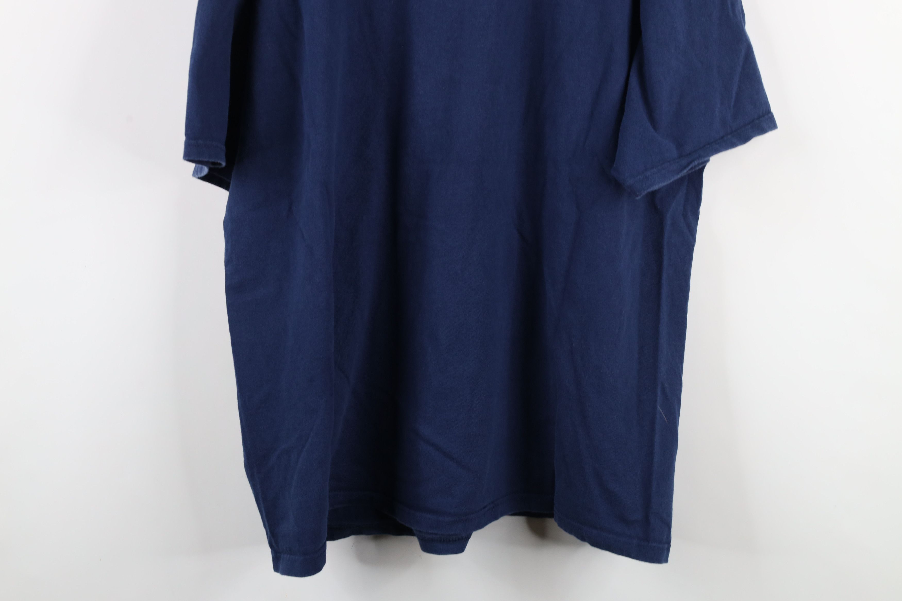 Hanes × Vintage Vintage 90s Hanes Beefy Cotton Pocket T-Shirt Navy Blue Size US XXL / EU 58 / 5 - 12 Thumbnail