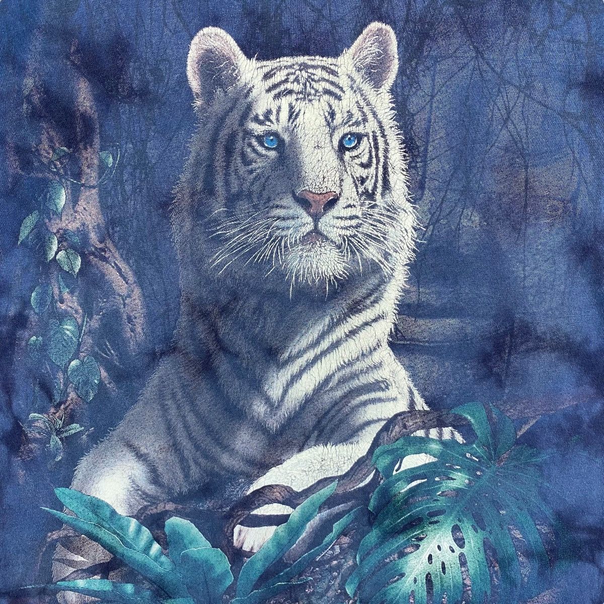Habitat × Vintage Vintage 90's WHITE TIGER Panthera Tigris Graphic Tee Shirt Size US M / EU 48-50 / 2 - 2 Thumbnail