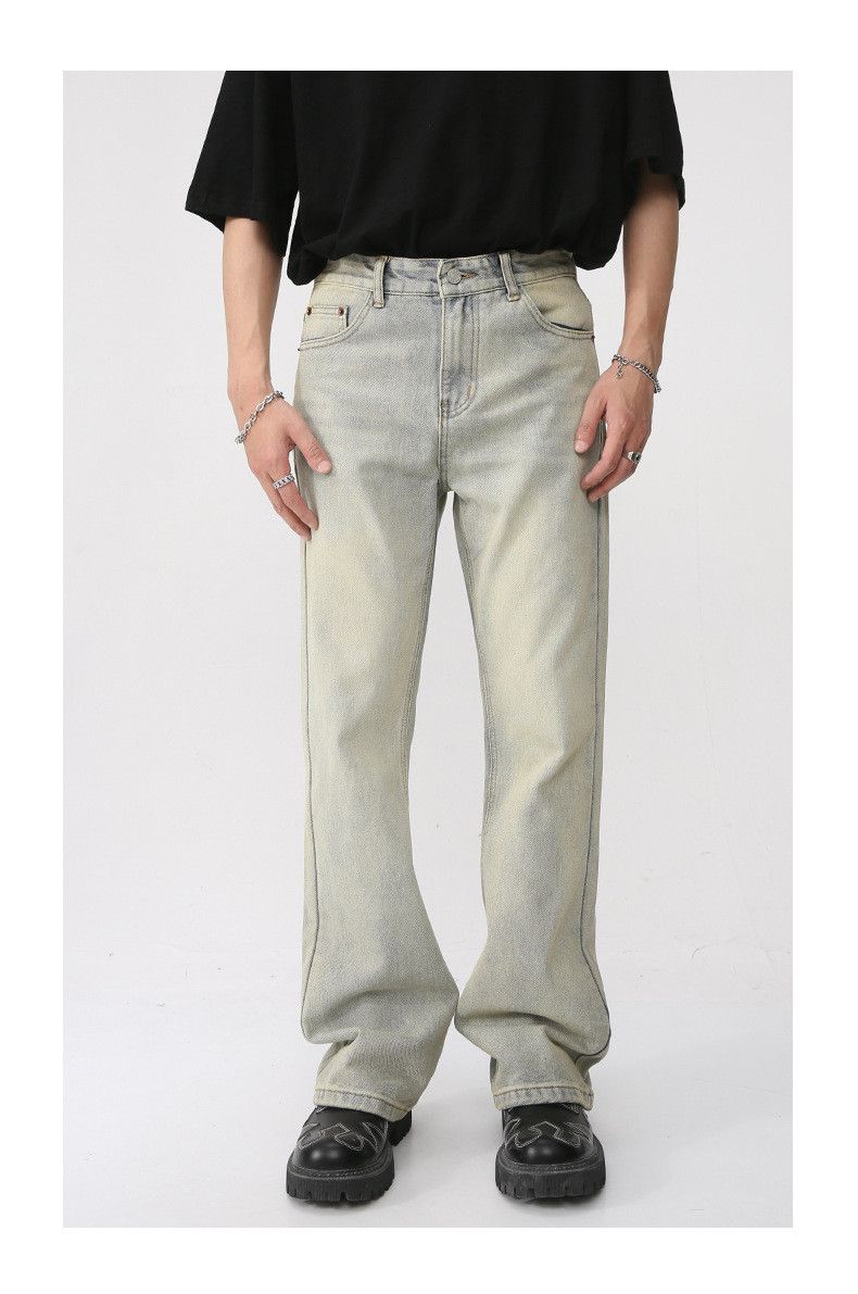 Japanese Brand × Jean Vintage washed distressed flared straight jeans Size US 32 / EU 48 - 2 Thumbnail