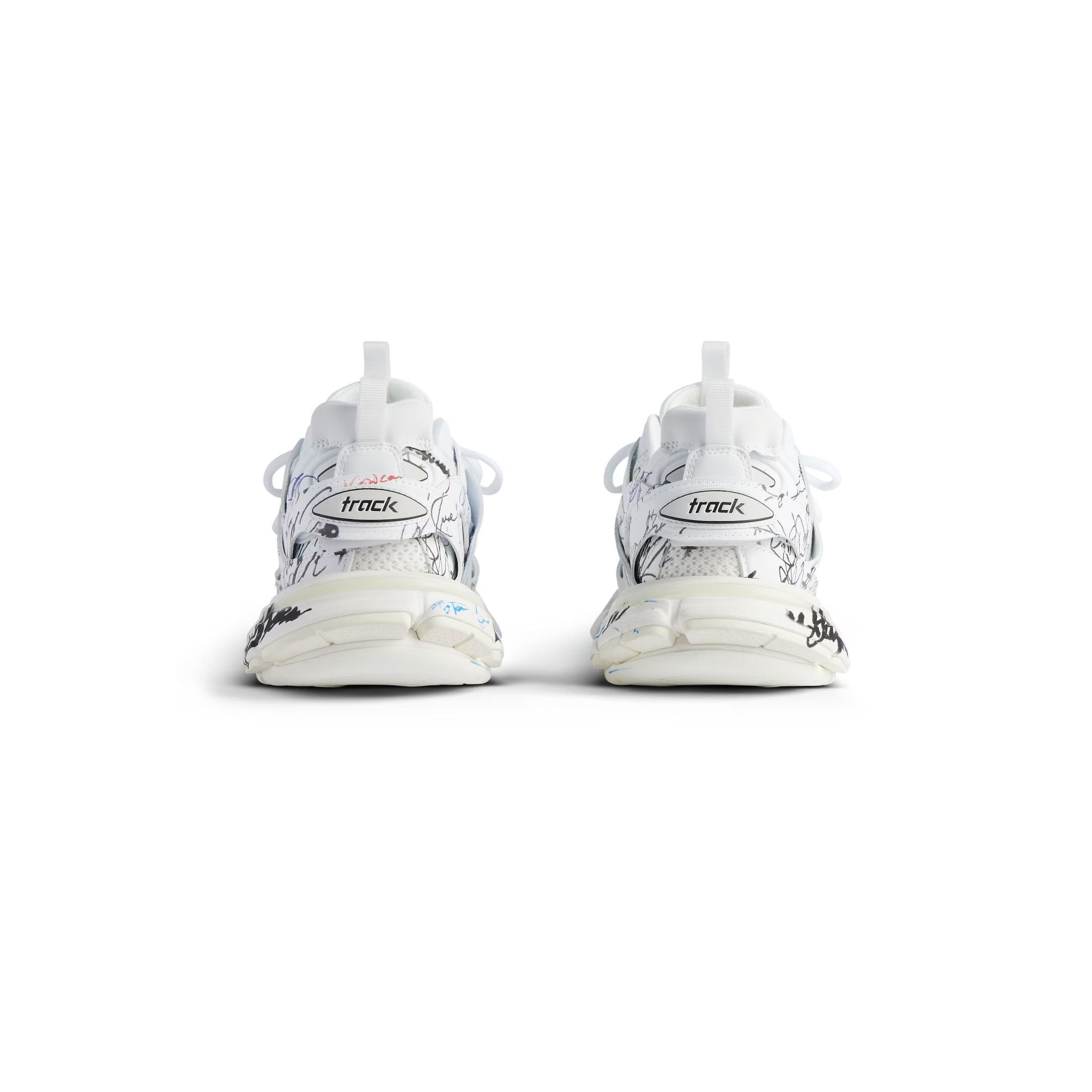 Balenciaga o1srvl11e0426 Track Autographe Sneakers in White Size US 6 / IT 36 - 5 Thumbnail