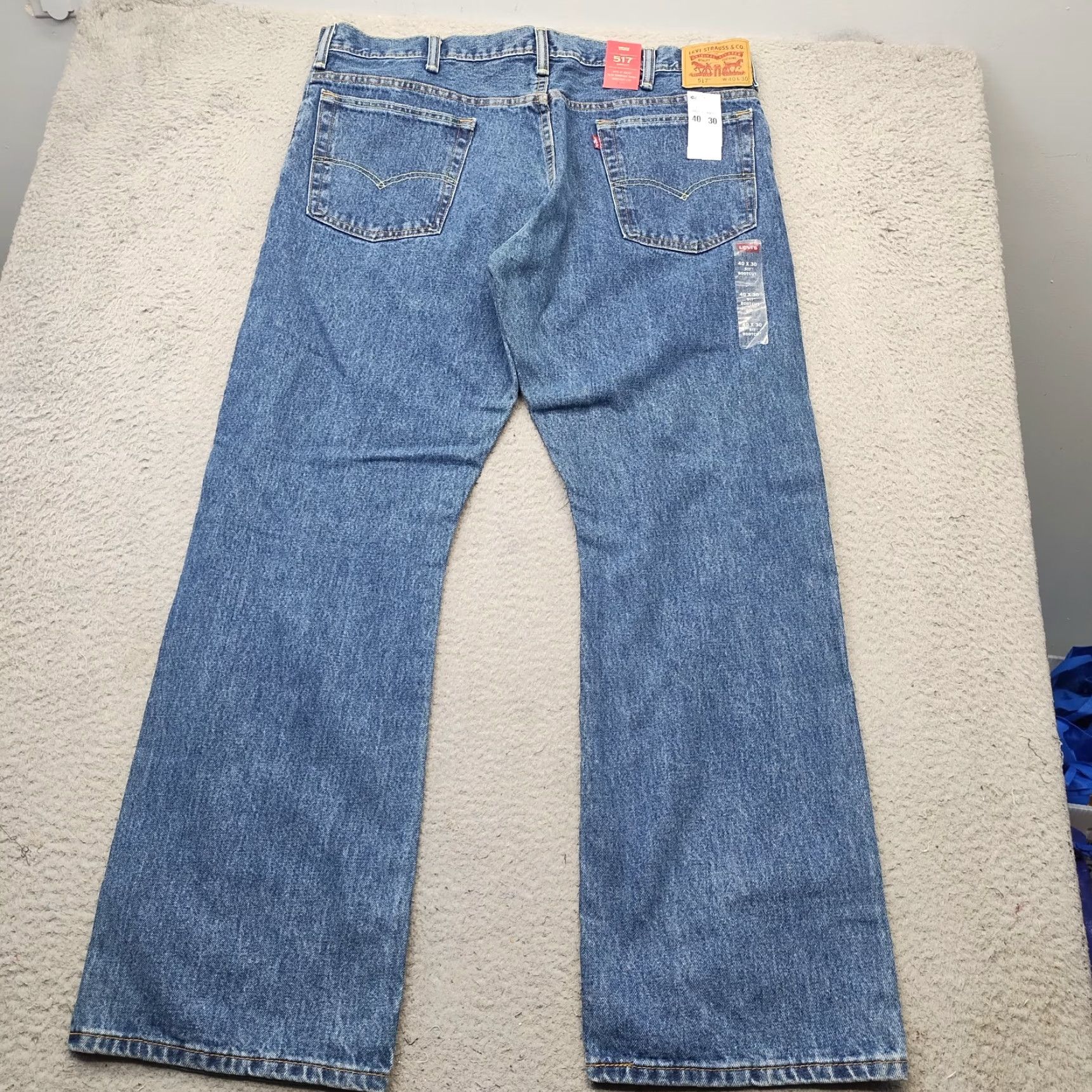Levi's Levi's 517 Jeans Mens 40x30 Blue Denim Slim Bootcut Leg 005174891 Size US 40 / EU 56 - 2 Thumbnail