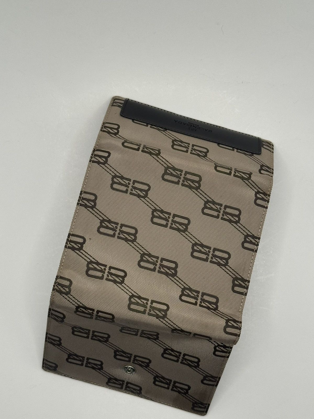 Balenciaga Mens Balenciaga tri fold wallet bb logo espresso leather Size ONE SIZE - 5 Thumbnail