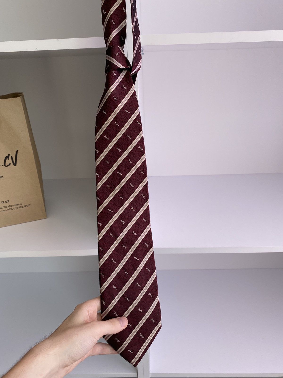 Vintage × Yves Saint Laurent Vintage Yves Saint Laurent Tie Size ONE SIZE - 4 Thumbnail