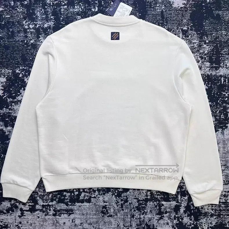 Louis Vuitton Louis Vuitton New embroidered white cursive sweatshirt Size US XL / EU 56 / 4 - 2 Thumbnail