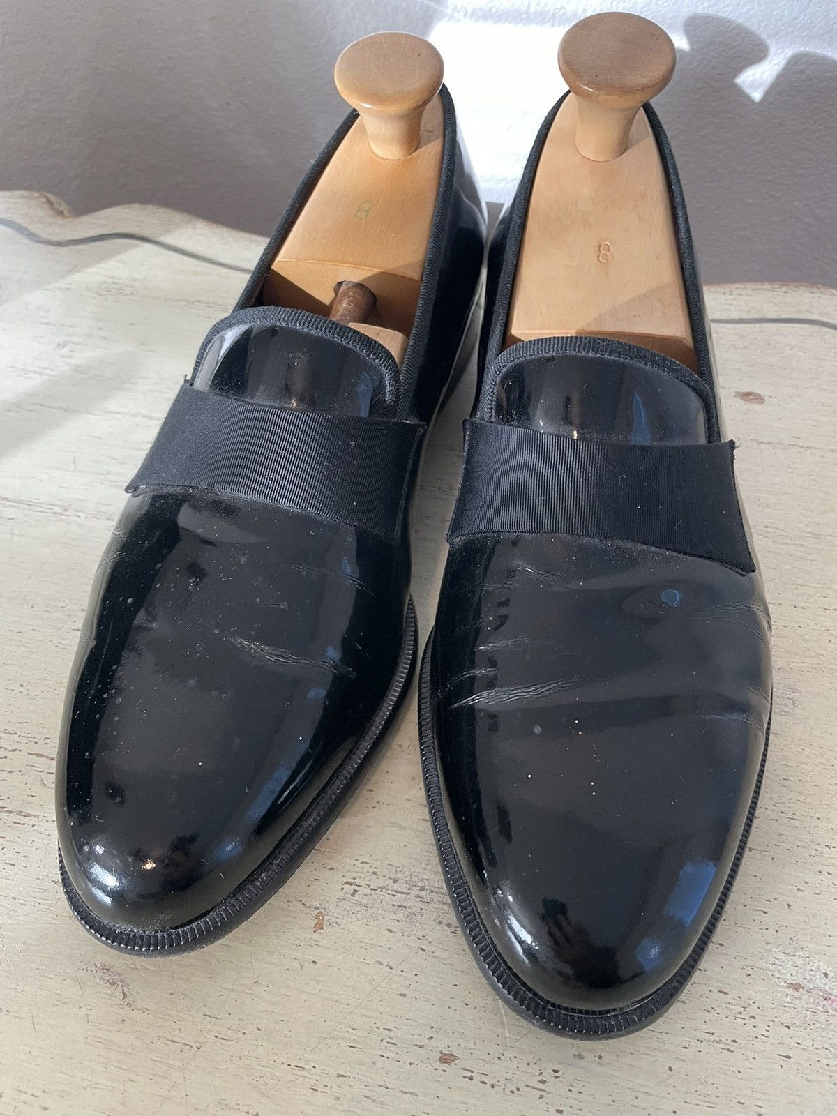 Salvatore Ferragamo Grosgrain Vamp Patent Formal Loafer Size US 9.5 / EU 42-43 - 2 Thumbnail