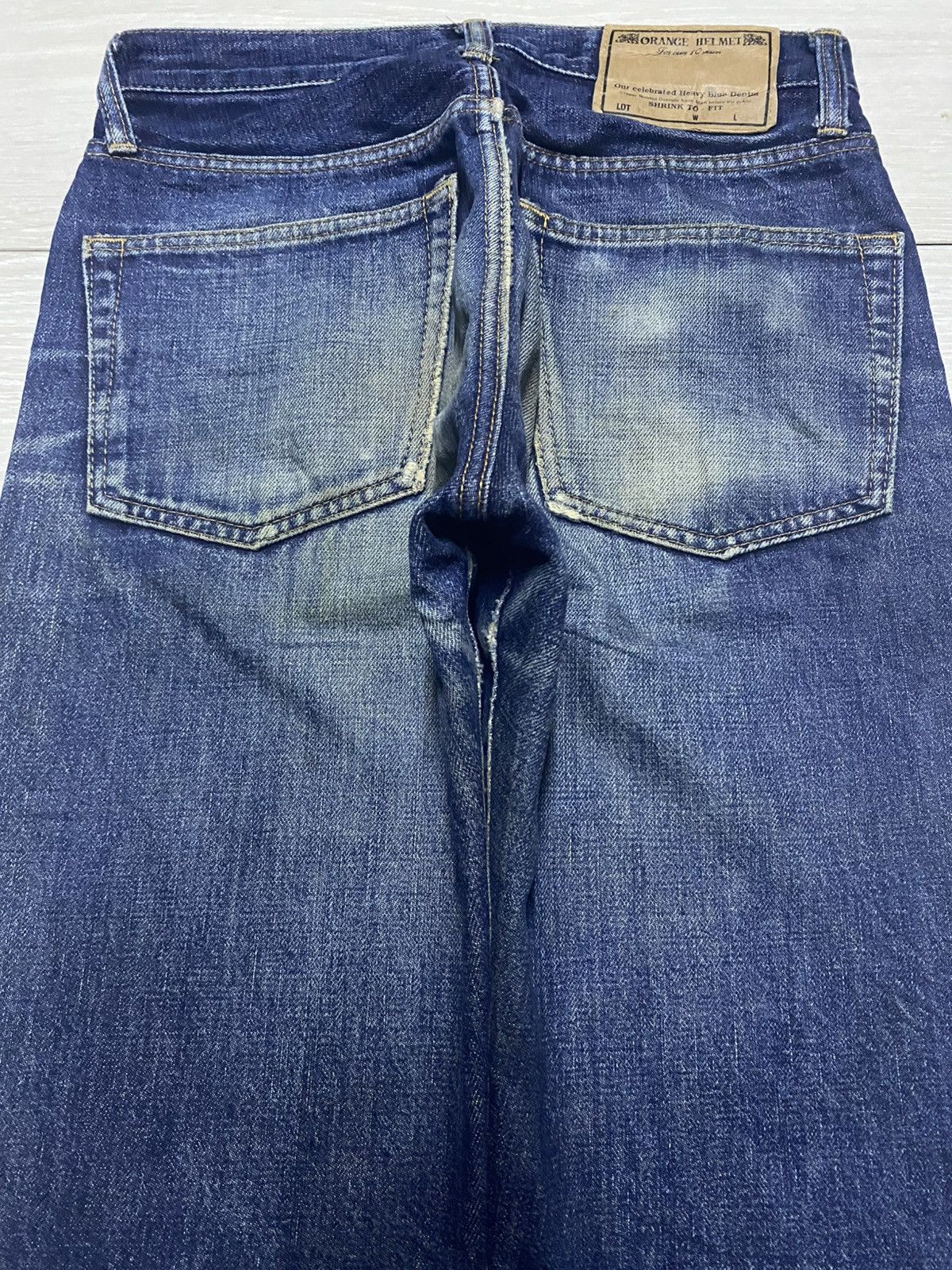 Japanese Brand Vintage Orange Helmet Dic Union Made Selvedge Jeans Size US 26 / EU 42 - 4 Thumbnail