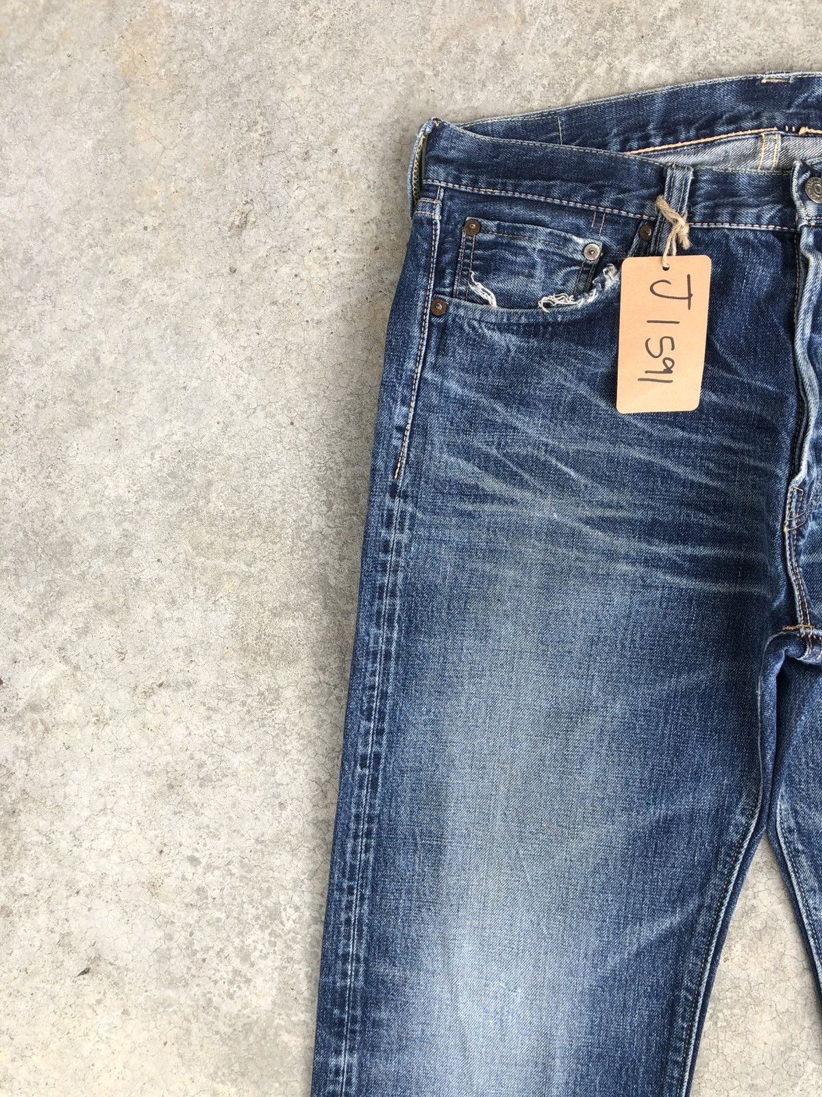 Sugar Cane Vintage Sugarcane 901 Star Distressed Jeans Selvedge Denim Size US 32 / EU 48 - 4 Thumbnail