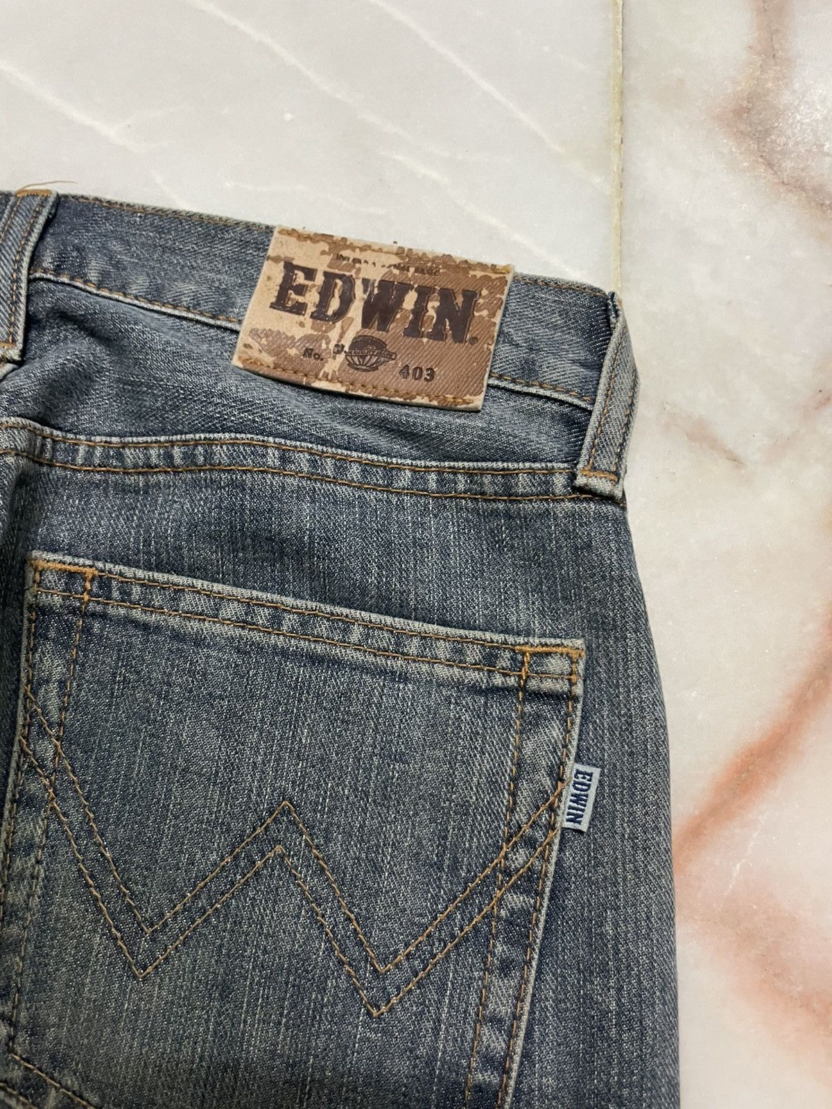 Edwin 💥Wide💥90s Style Edwin Whisker Baggy Denim Jeans Rare Size 25" / US 0 / IT 36 - 10 Thumbnail